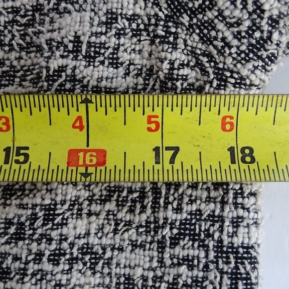 Cartonnier Anthoropologie Black White Tweed Blazer Jacket Women Size 10 Work - Picture 9 of 11